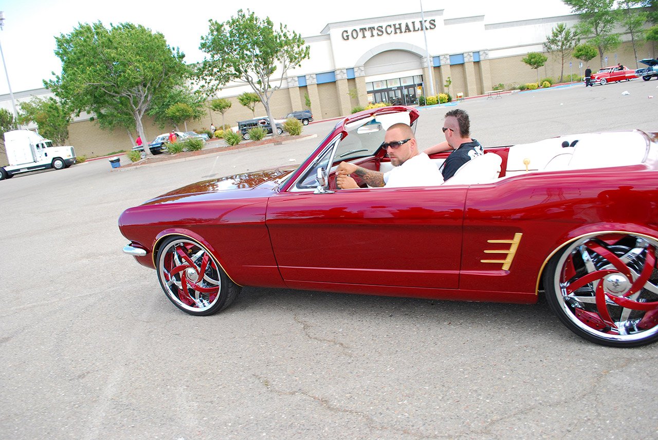 Guys Leaving Car Show